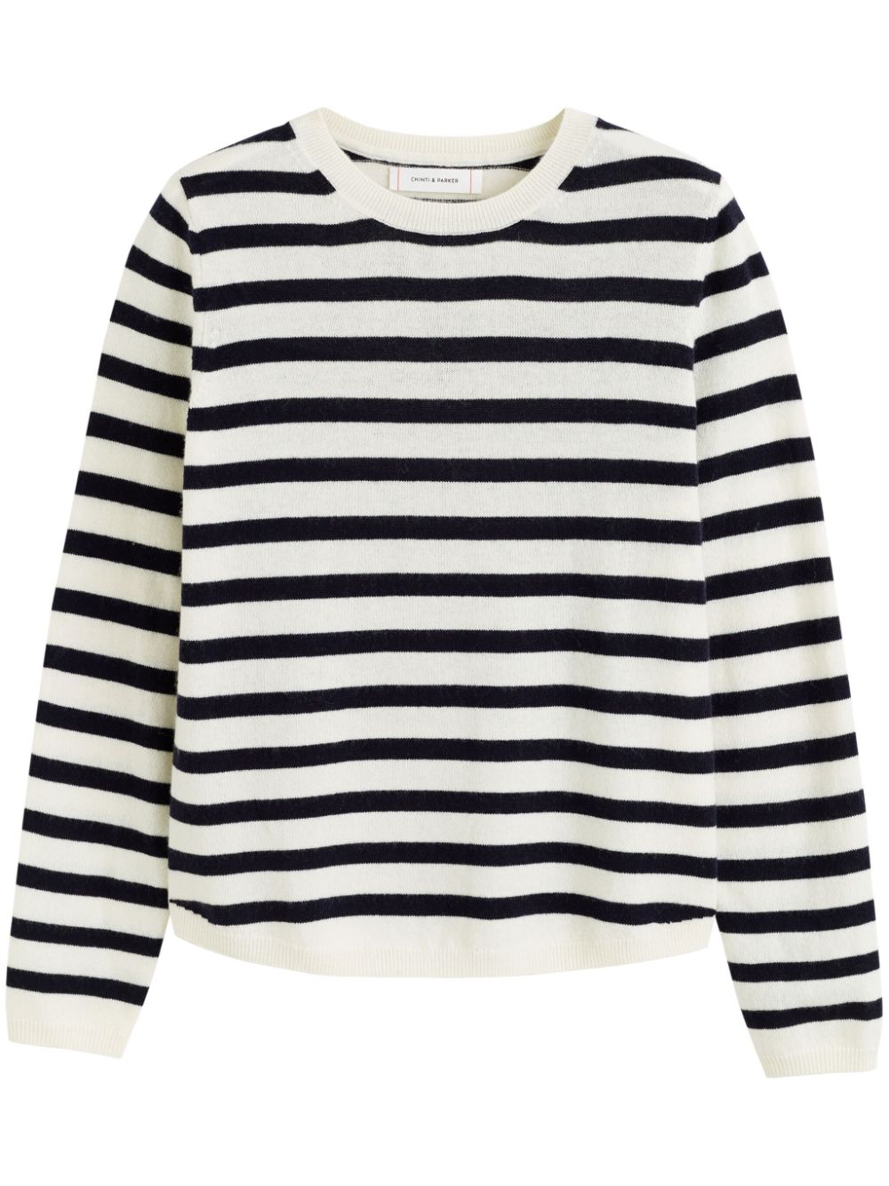 Chinti & Parker elbow-patch striped jumper - Blue von Chinti & Parker