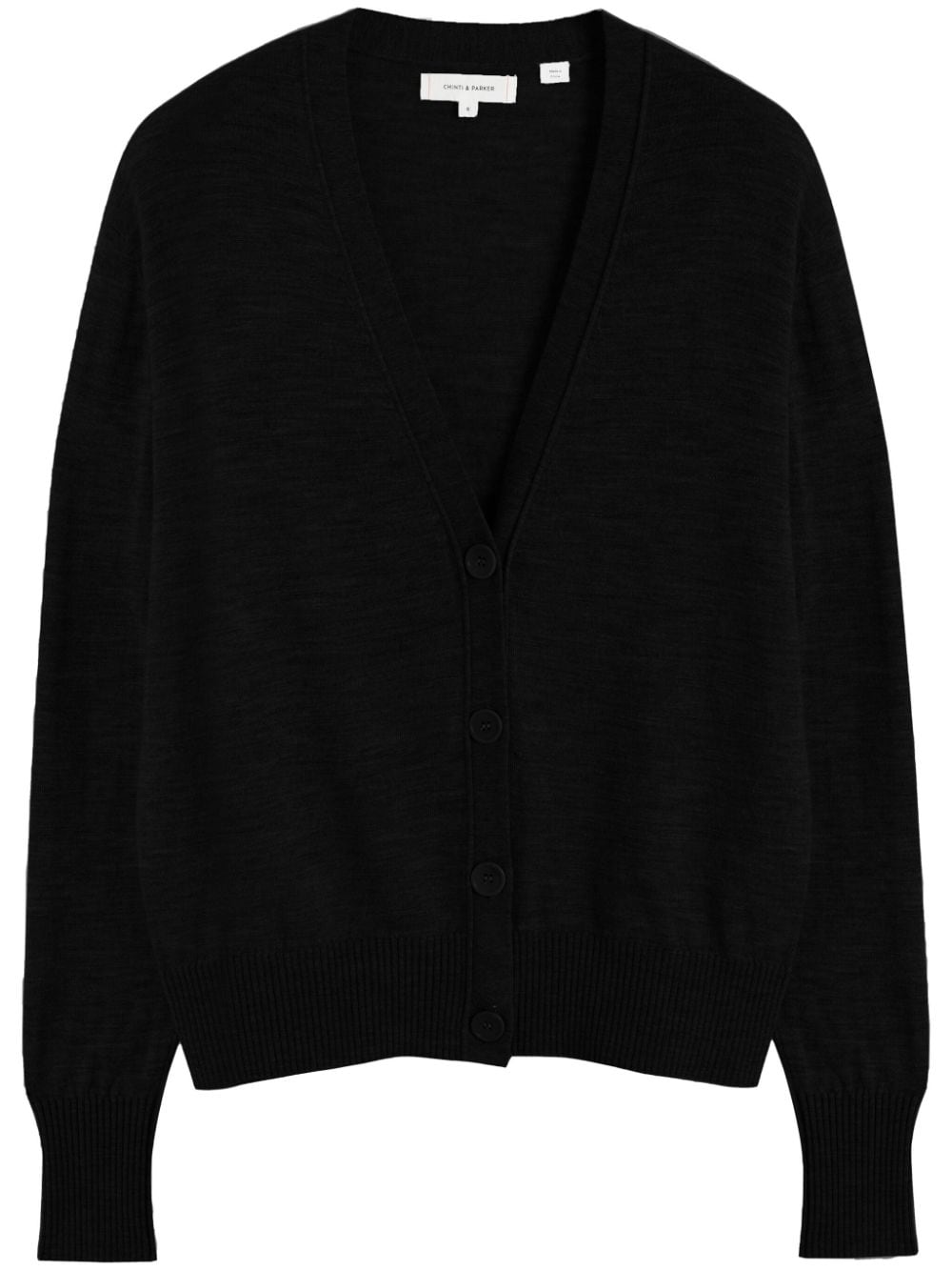 Chinti & Parker fine-knit merino cardigan - Black von Chinti & Parker