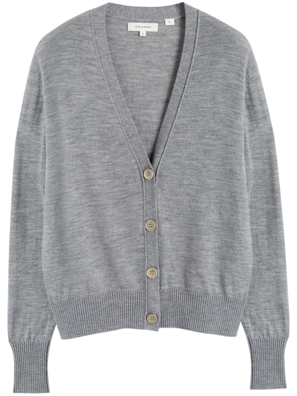 Chinti & Parker fine-knit merino cardigan - Grey von Chinti & Parker