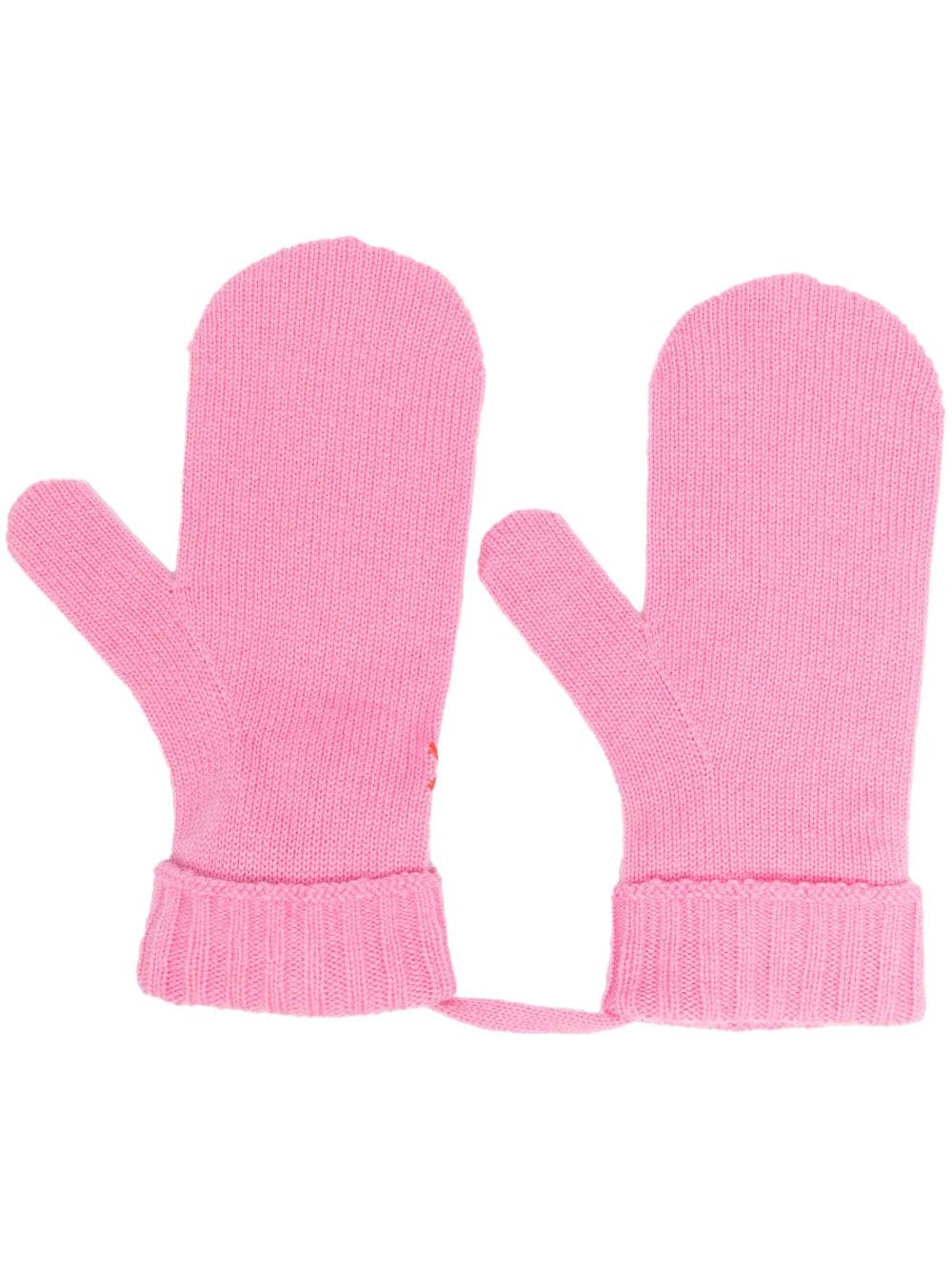 Chinti & Parker logo-embroidered wool-blend mittens - Pink von Chinti & Parker