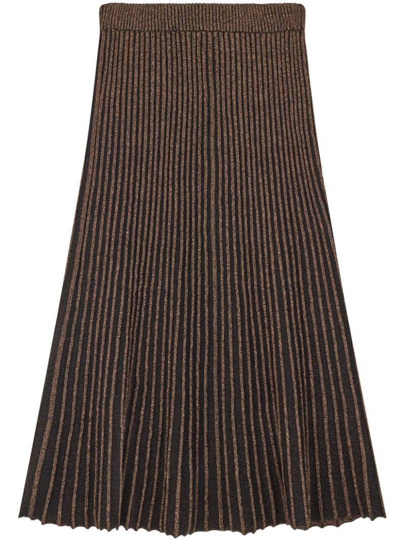 Chinti & Parker pleated knitted skirt - Black von Chinti & Parker