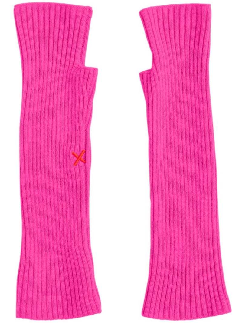 Chinti & Parker ribbed-knit fingerless gloves - Pink von Chinti & Parker