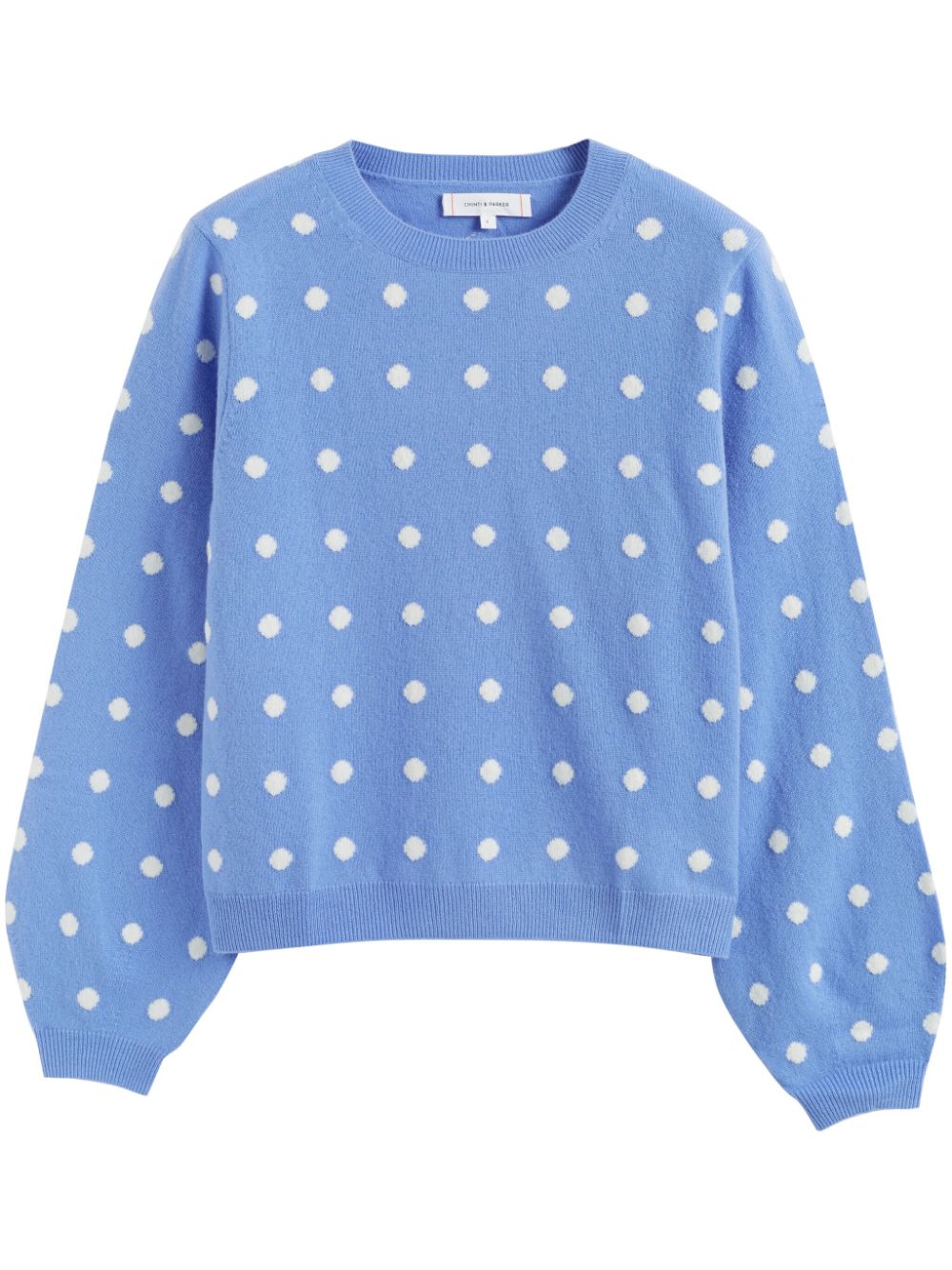 Chinti & Parker spot-intarsia wool jumper - Blue von Chinti & Parker