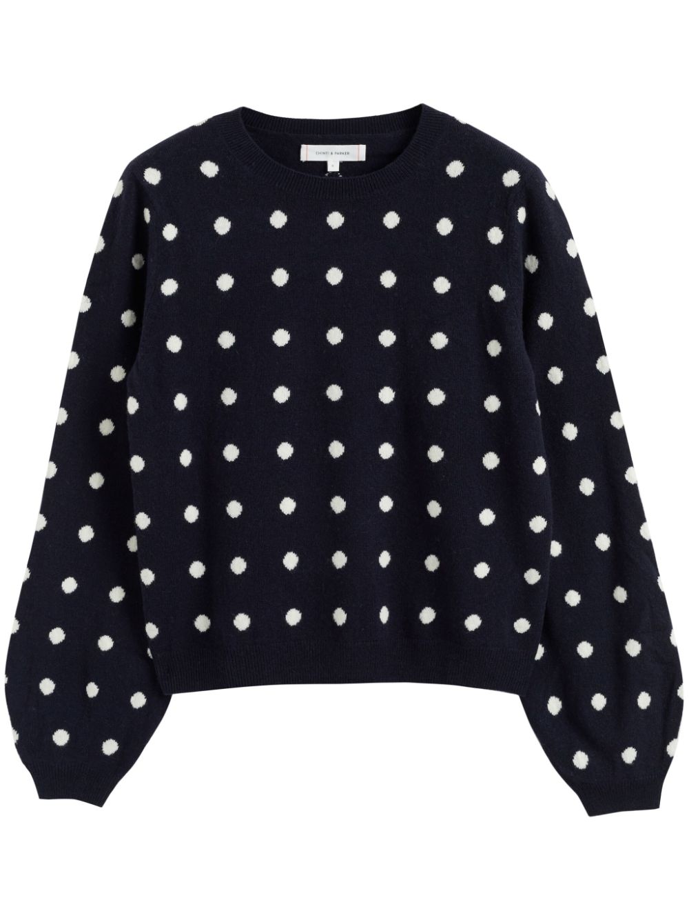 Chinti & Parker spot-intarsia wool jumper - Blue von Chinti & Parker