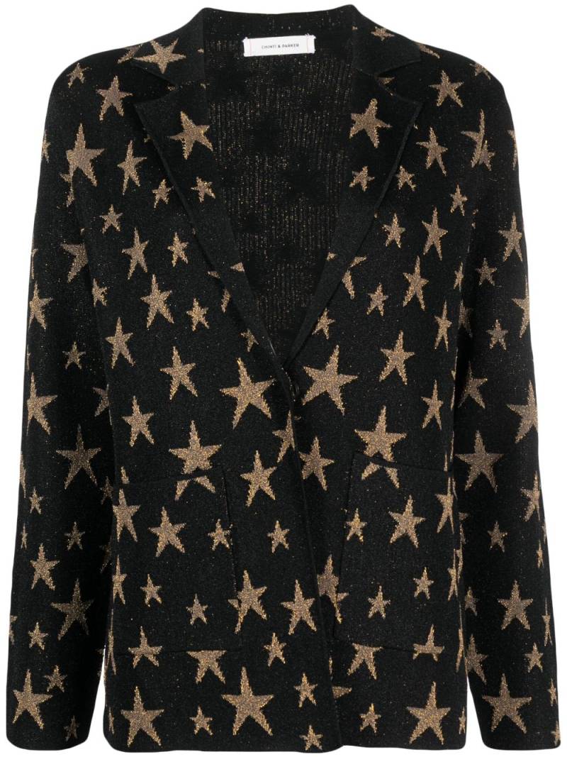 Chinti & Parker star-motif lurex cardigan - Black von Chinti & Parker