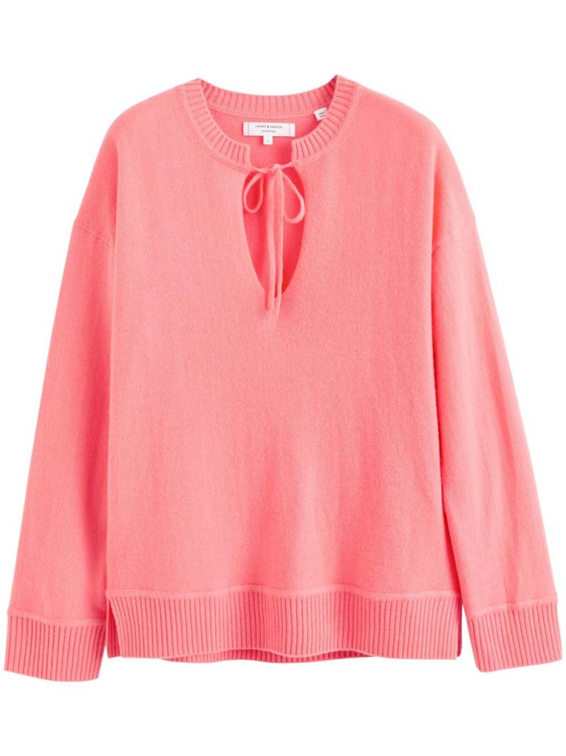 Chinti & Parker tie-neck cashmere jumper - Pink von Chinti & Parker