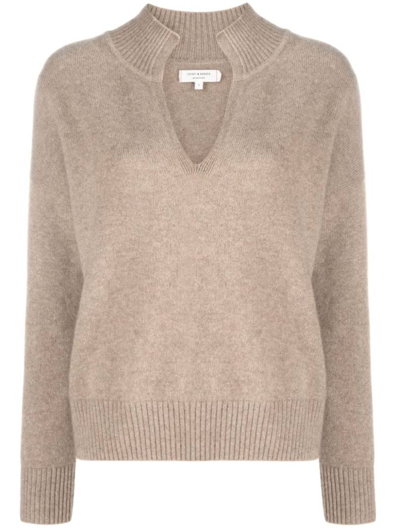 Chinti & Parker v-neck cashmere jumper - Neutrals von Chinti & Parker