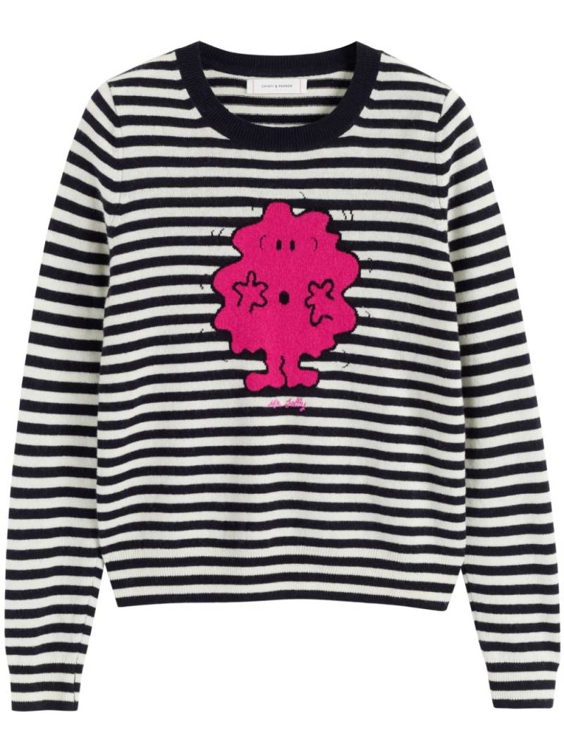 Chinti & Parker x Mr. Jelly striped knitted top - Blue von Chinti & Parker