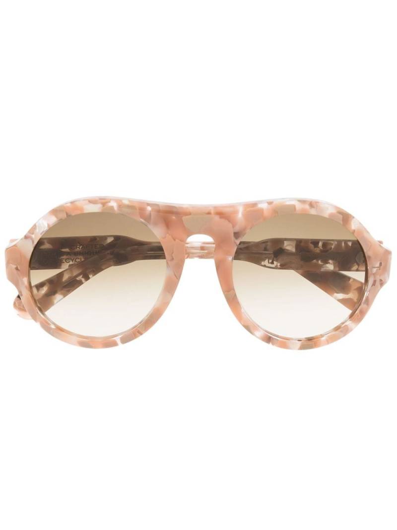 Chloé Eyewear pilot-frame tortoise-effect sunglasses - Neutrals von Chloé Eyewear