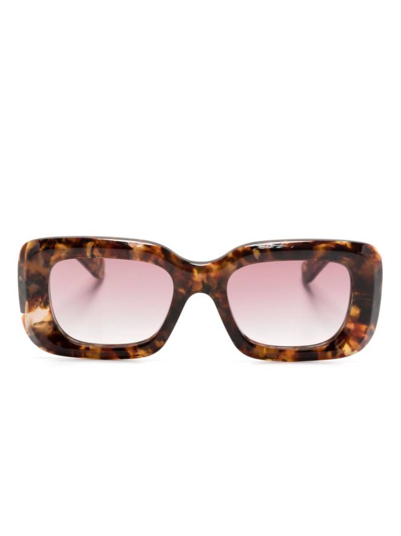 Chloé Eyewear Gayia rectangle-frame sunglasses - Brown von Chloé Eyewear