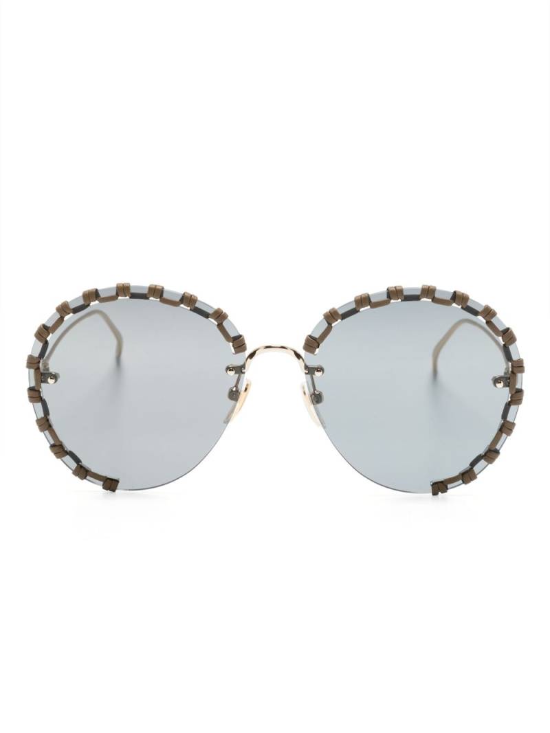 Chloé Eyewear Idora round-frame sunglasses - Gold von Chloé Eyewear