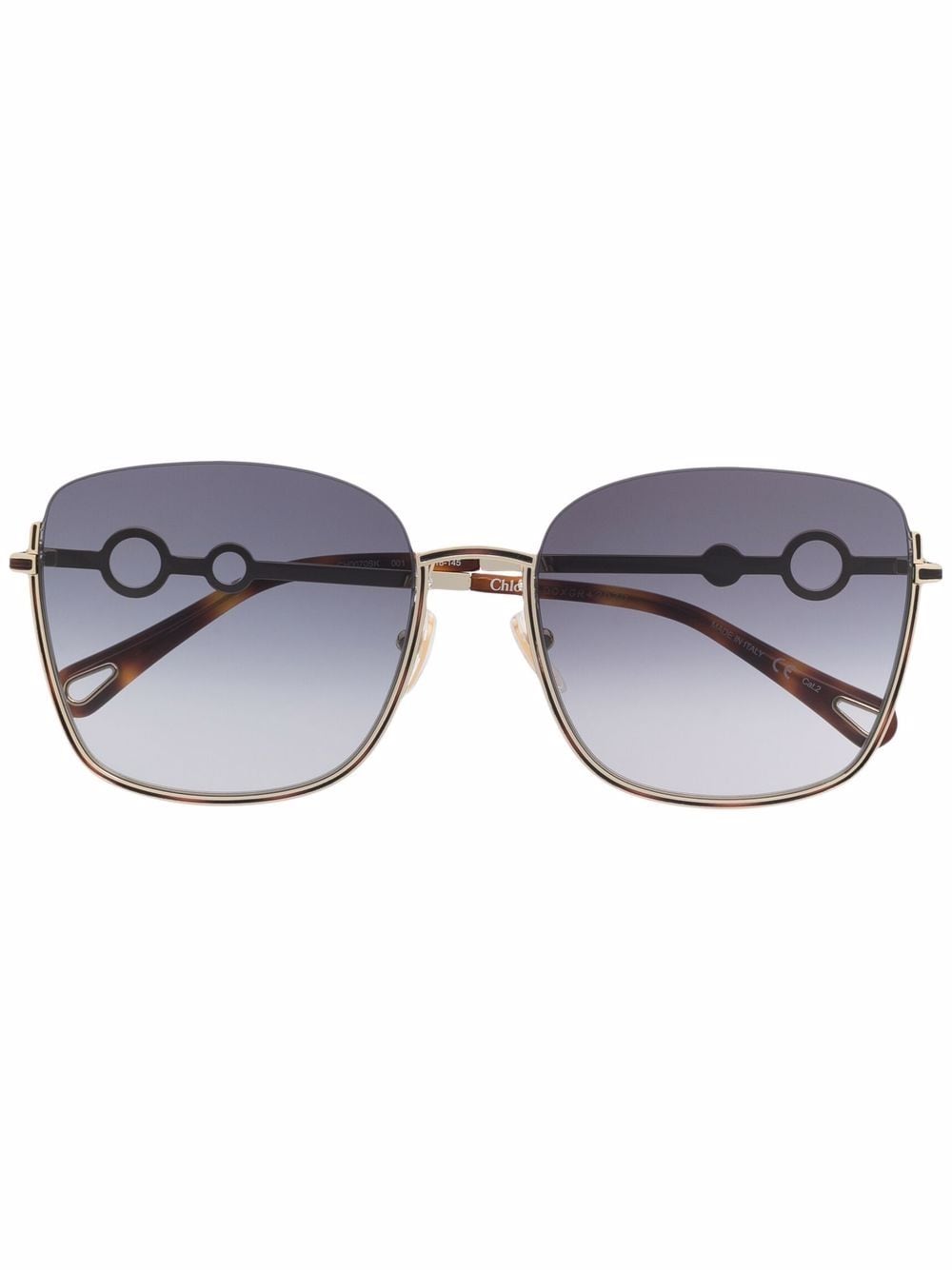 Chloé Eyewear Sofya oversized frame sunglasses - Gold von Chloé Eyewear