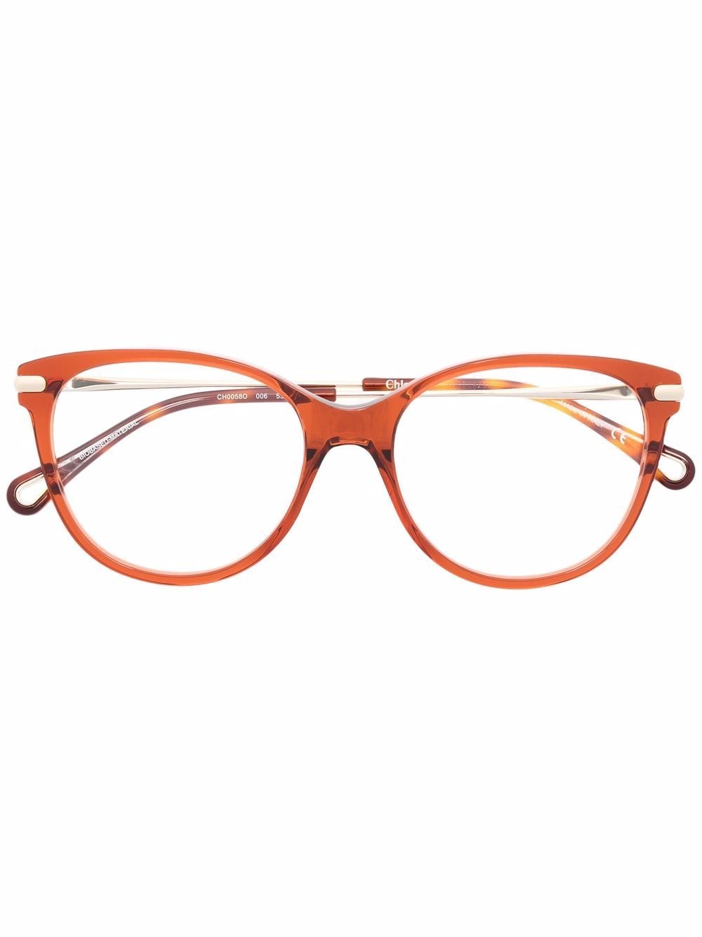 Chloé Eyewear cat-eye frame glasses - Brown von Chloé Eyewear