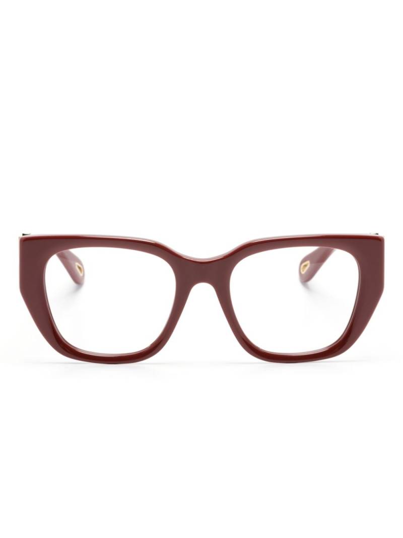 Chloé Eyewear cat-eye-frame glasses - Red von Chloé Eyewear