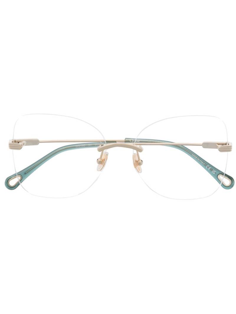 Chloé Eyewear cat-eye optical glasses - Gold von Chloé Eyewear