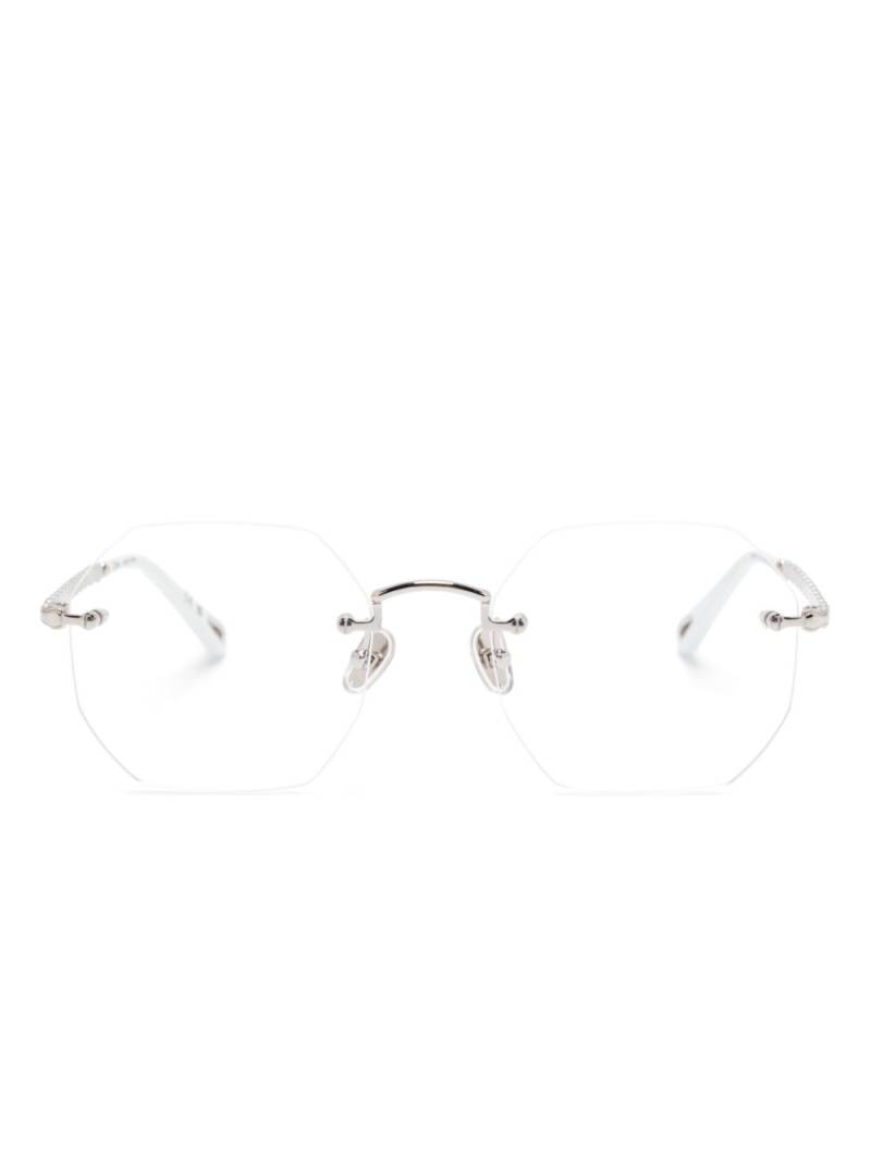 Chloé Eyewear geometric-frame glasses - Silver von Chloé Eyewear