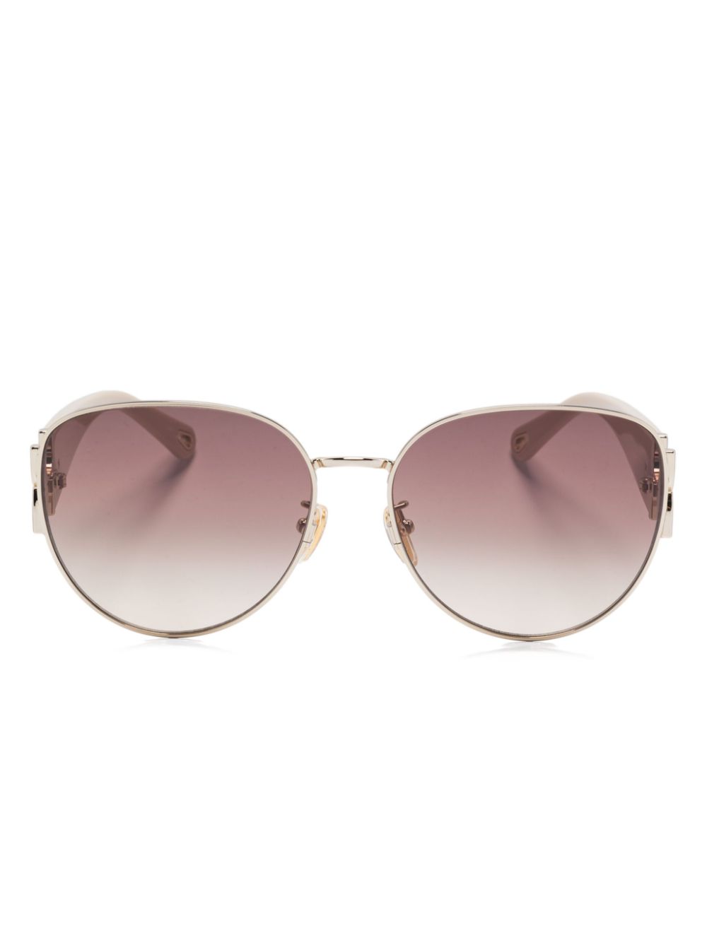 Chloé Eyewear geometric-frame sunglasses - Neutrals von Chloé Eyewear