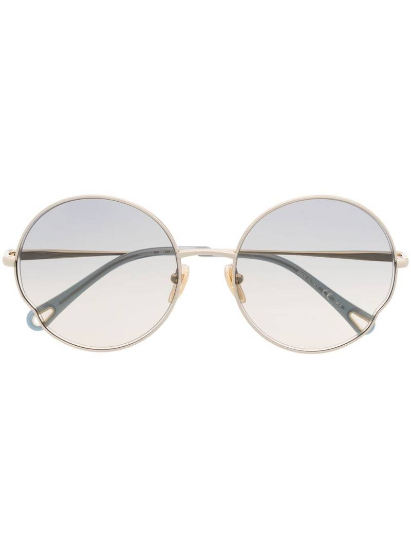 Chloé Eyewear gradient-effect round-frame sunglasses - Gold von Chloé Eyewear