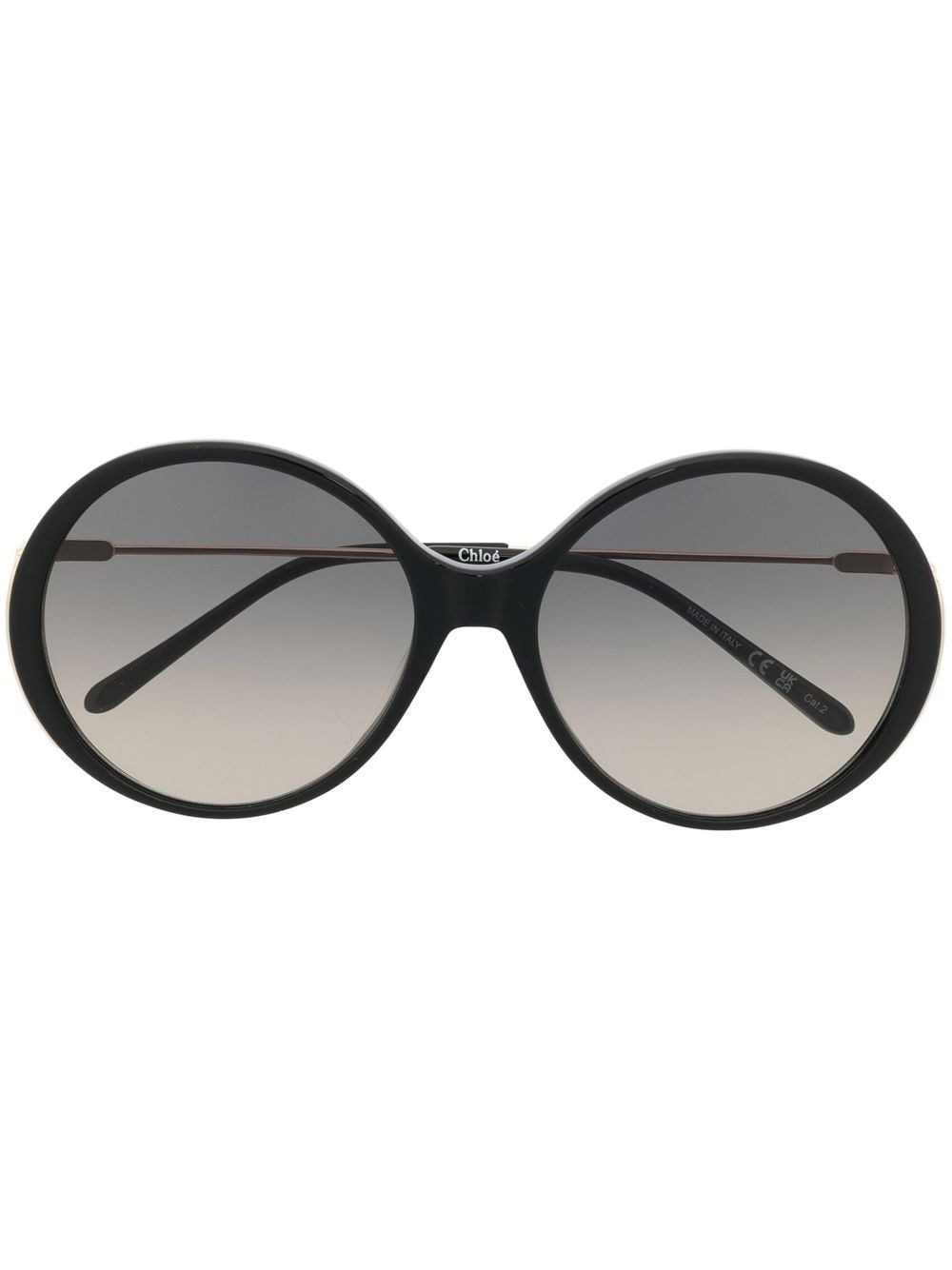 Chloé Eyewear gradient-lenses round-frame sunglasses - Black von Chloé Eyewear