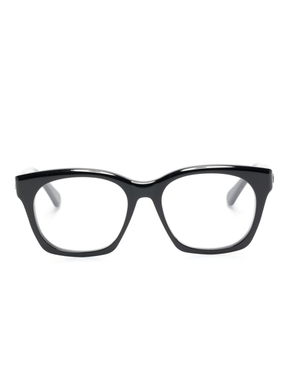 Chloé Eyewear logo-embossed square-frame glasses - Black von Chloé Eyewear