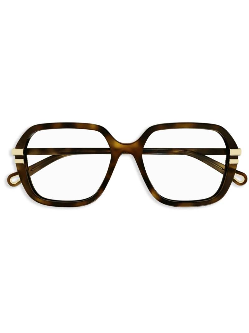 Chloé Eyewear logo-print glasses - Brown von Chloé Eyewear