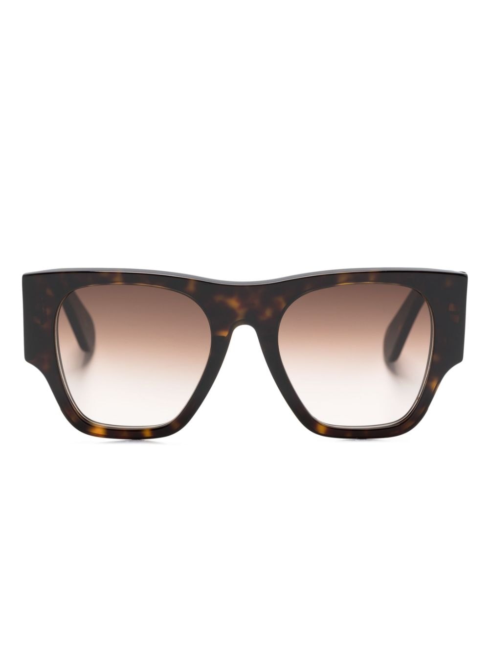 Chloé Eyewear logo-print oversized sunglasses - Brown von Chloé Eyewear
