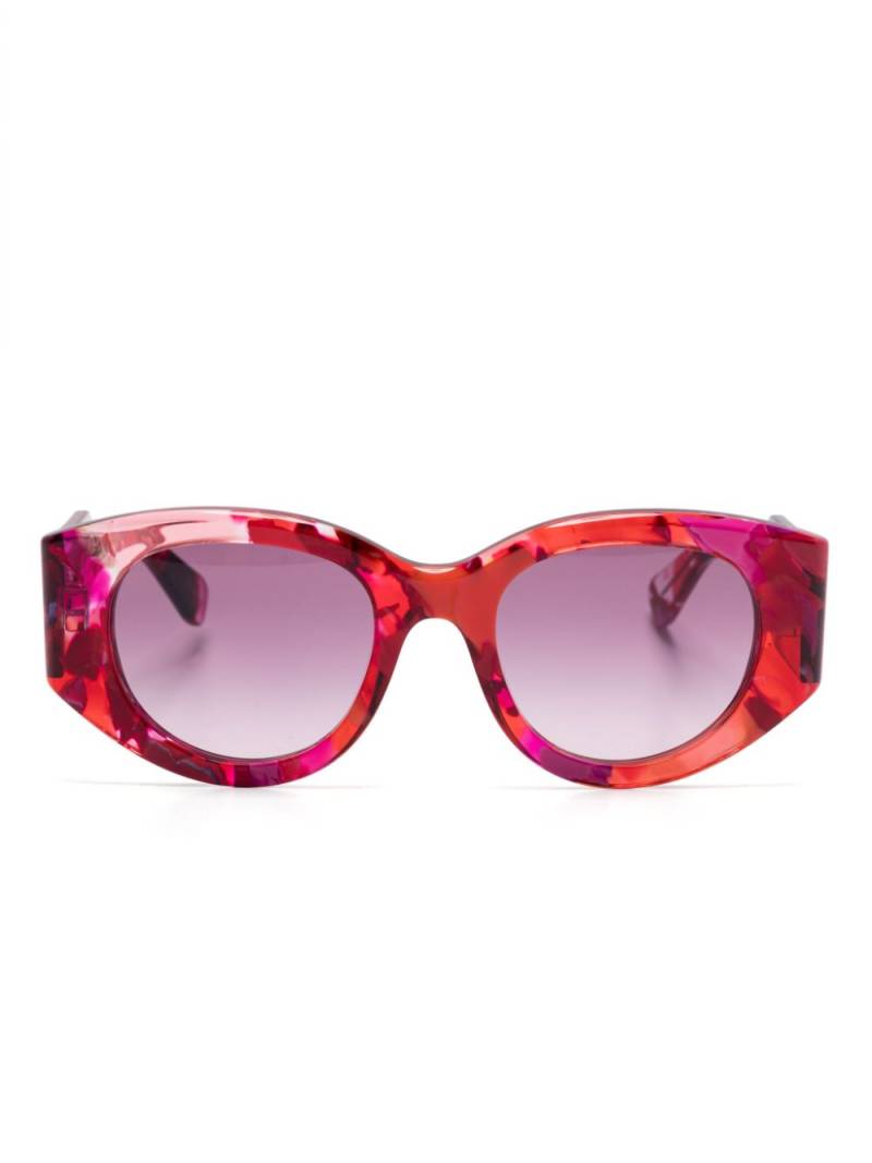 Chloé Eyewear marble-pattern sunglasses - Red von Chloé Eyewear