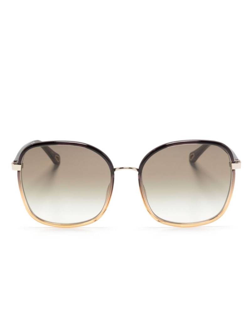 Chloé Eyewear ombré-effect oversize-frame sunglasses - Black von Chloé Eyewear