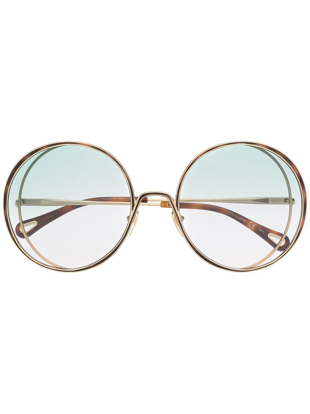 Chloé Eyewear oversize round-frame sunglasses - Gold von Chloé Eyewear