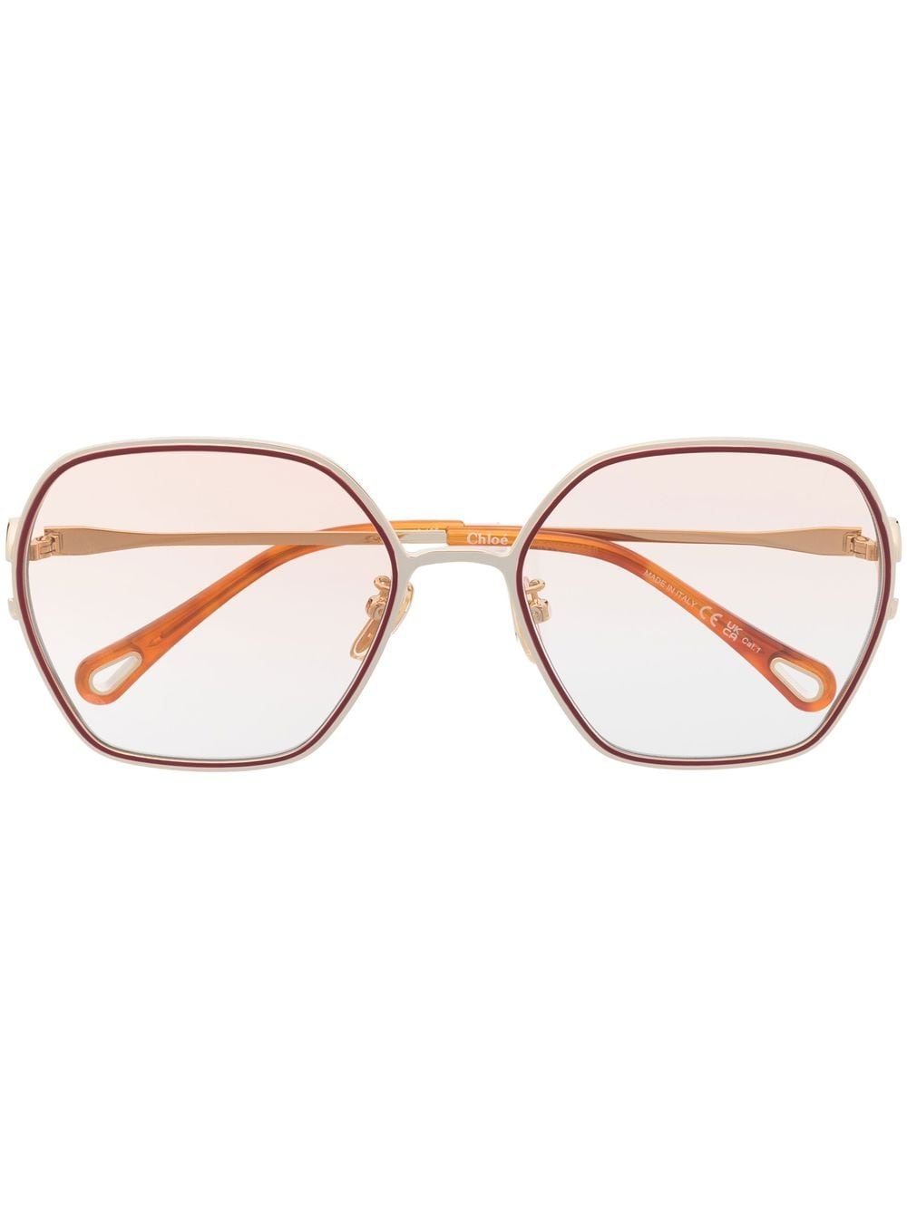 Chloé Eyewear oversized-frame sunglasses - Gold von Chloé Eyewear