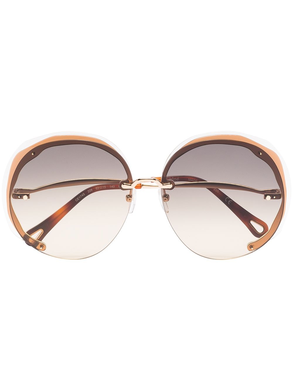 Chloé Eyewear oversized-frame sunglasses - Brown von Chloé Eyewear