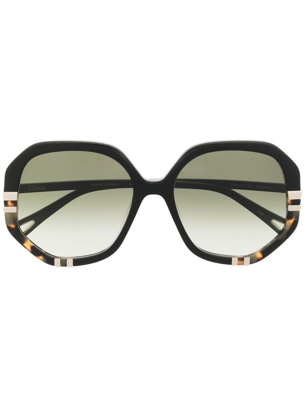 Chloé Eyewear oversized round-frame sunglasses - Black von Chloé Eyewear