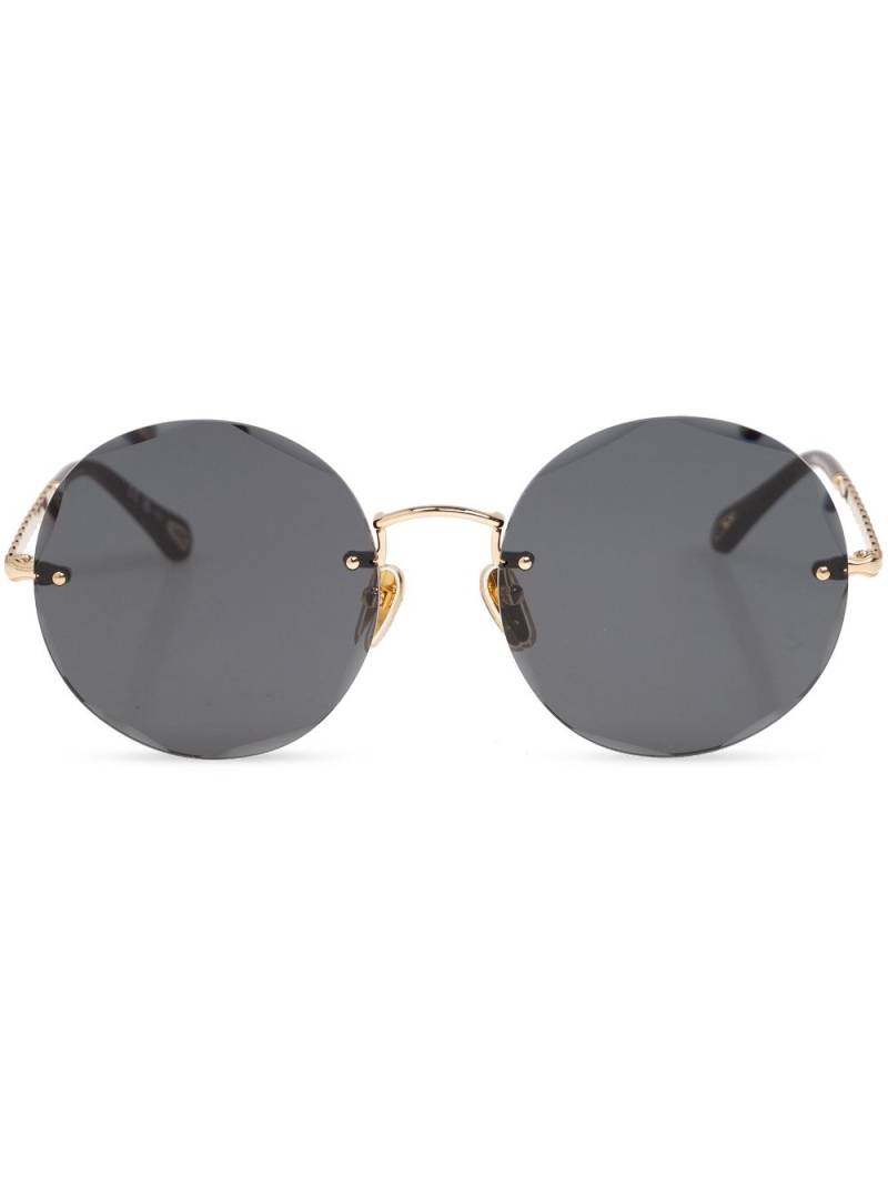 Chloé Eyewear oversized round-frame sunglasses - Gold von Chloé Eyewear