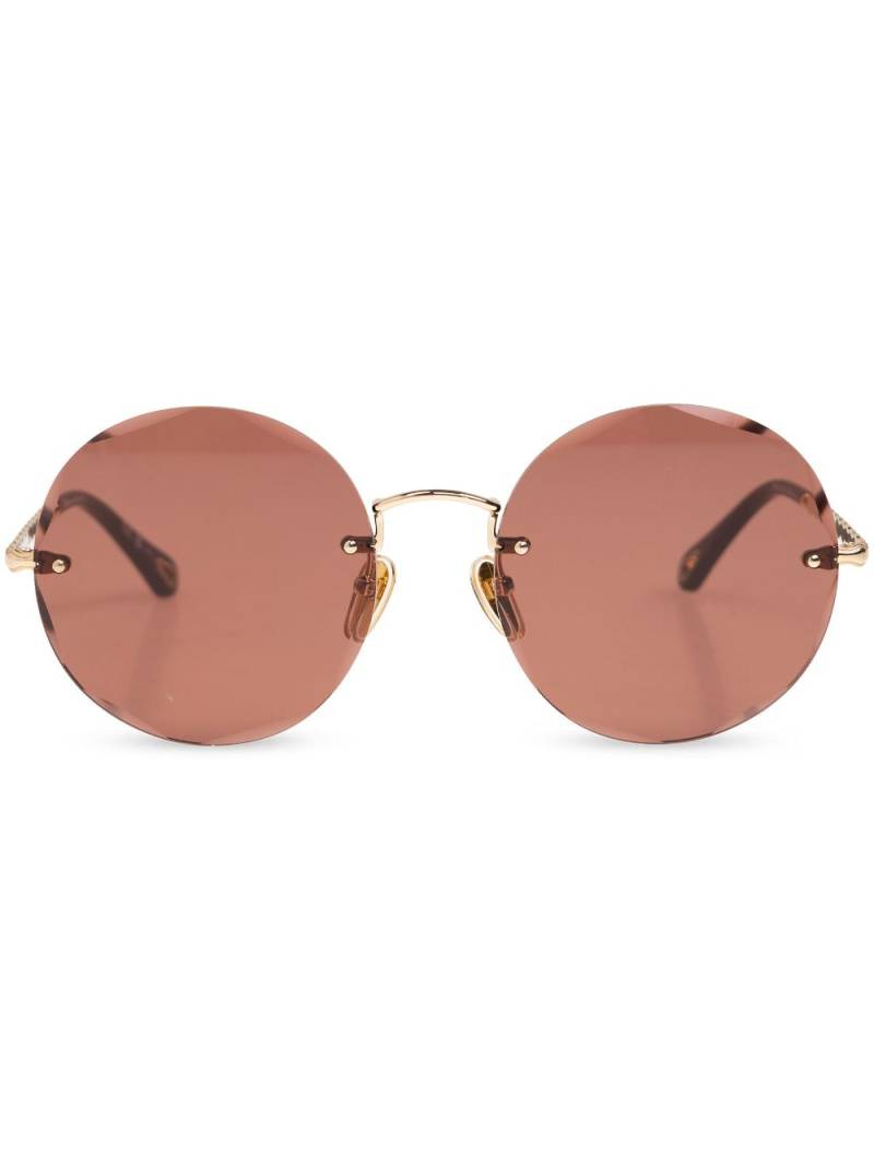 Chloé Eyewear oversized round-frame sunglasses - Gold von Chloé Eyewear