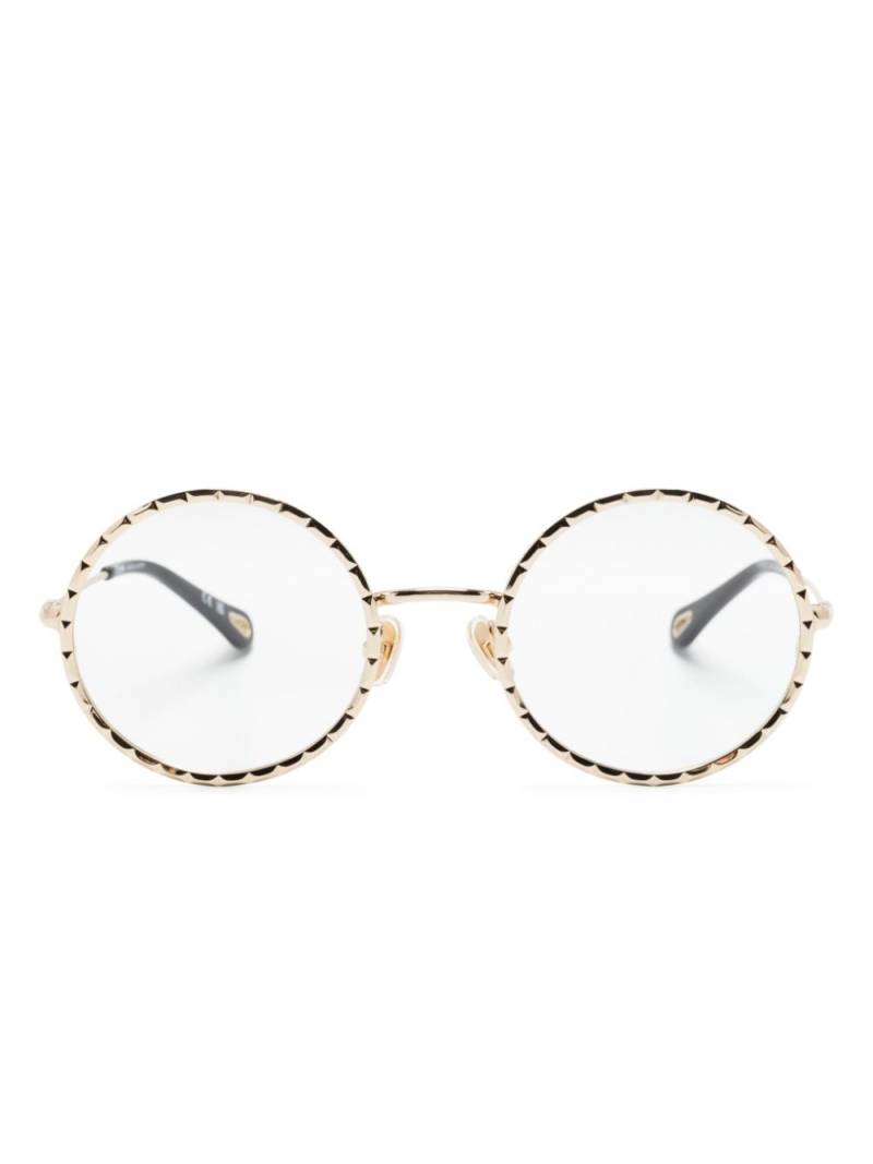 Chloé Eyewear round-frame glasses - Gold von Chloé Eyewear