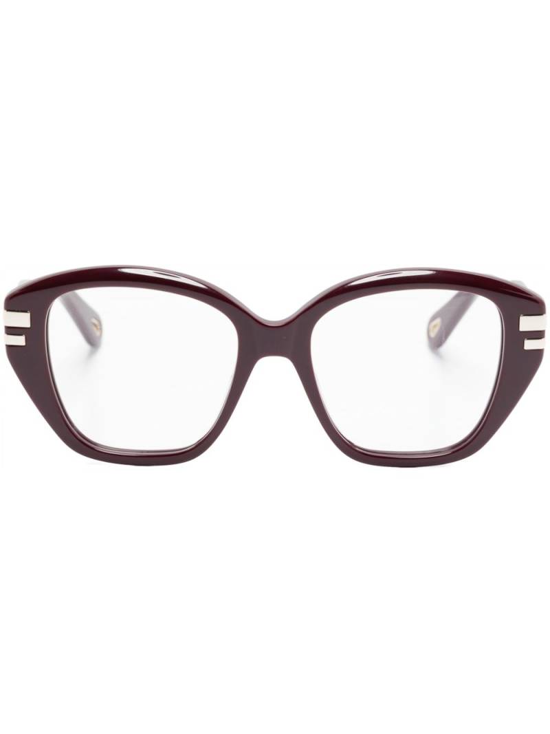 Chloé Eyewear square-frame glasses - Red von Chloé Eyewear