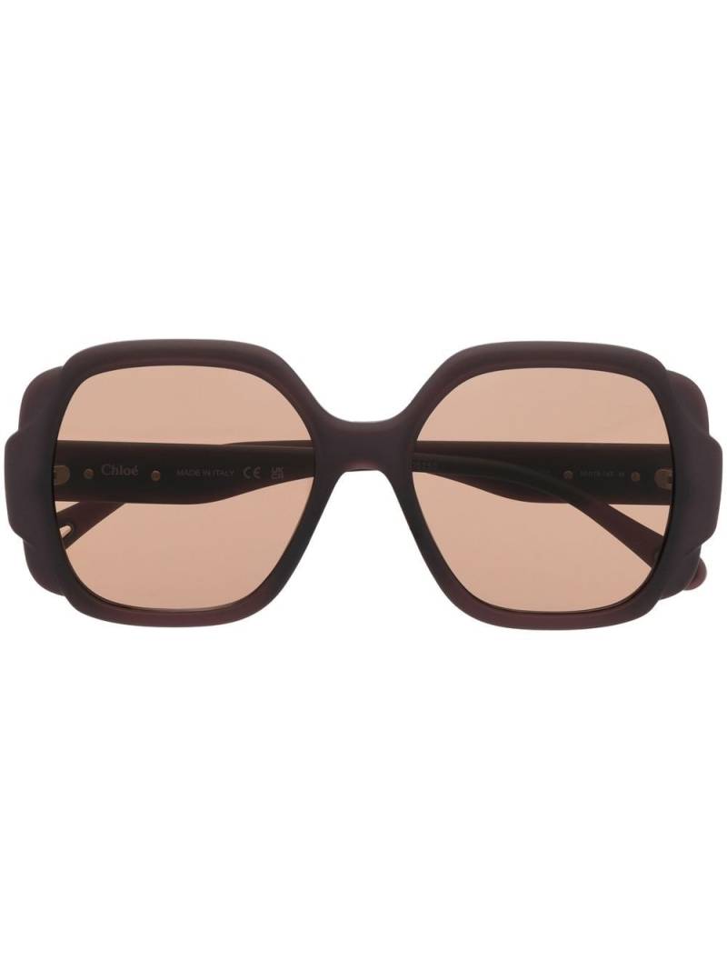 Chloé Eyewear square-frame tinted sunglasses - Brown von Chloé Eyewear