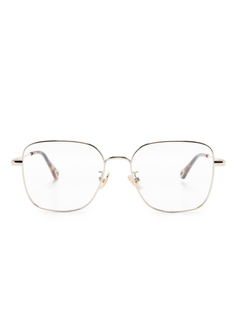 Chloé Eyewear tortoiseshell-effect metal-frame glasses - Gold von Chloé Eyewear