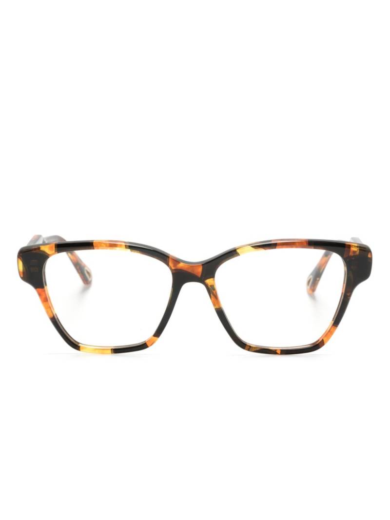 Chloé Eyewear tortoiseshell rectangle-frame glasses - Brown von Chloé Eyewear