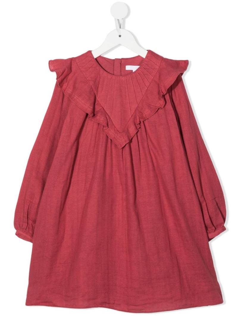 Chloé Kids Ceremony long-sleeve dress - Pink von Chloé Kids