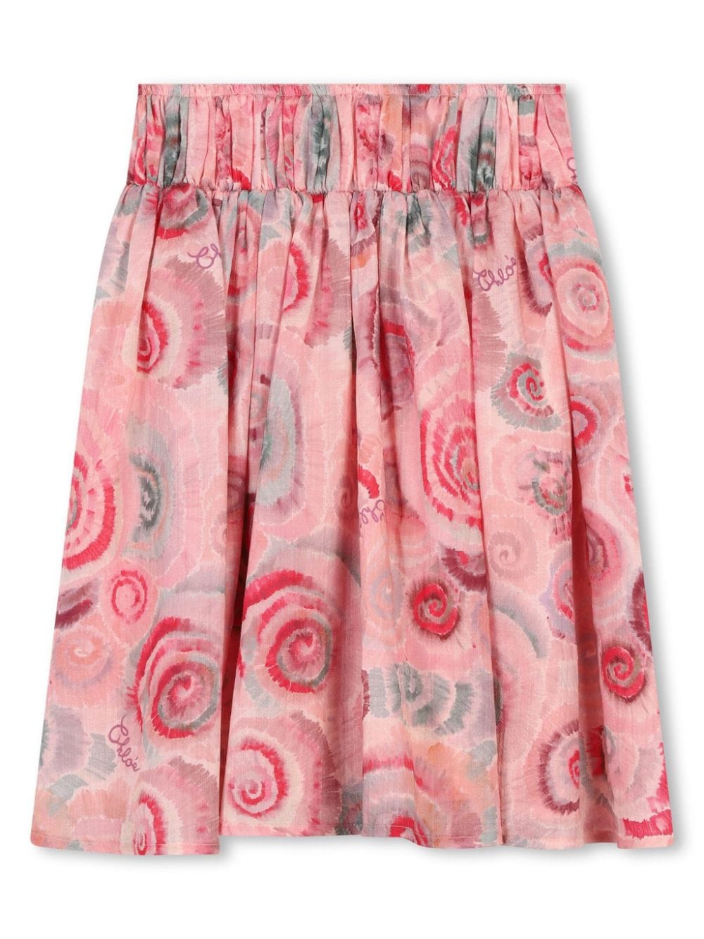 Chloé Kids abstract-print organic cotton maxi skirt - Pink von Chloé Kids