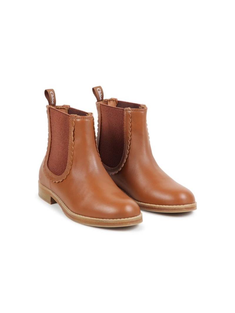 Chloé Kids chelsea ankle boots - Brown von Chloé Kids