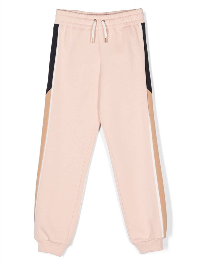 Chloé Kids colour-block cotton track pants - Pink von Chloé Kids