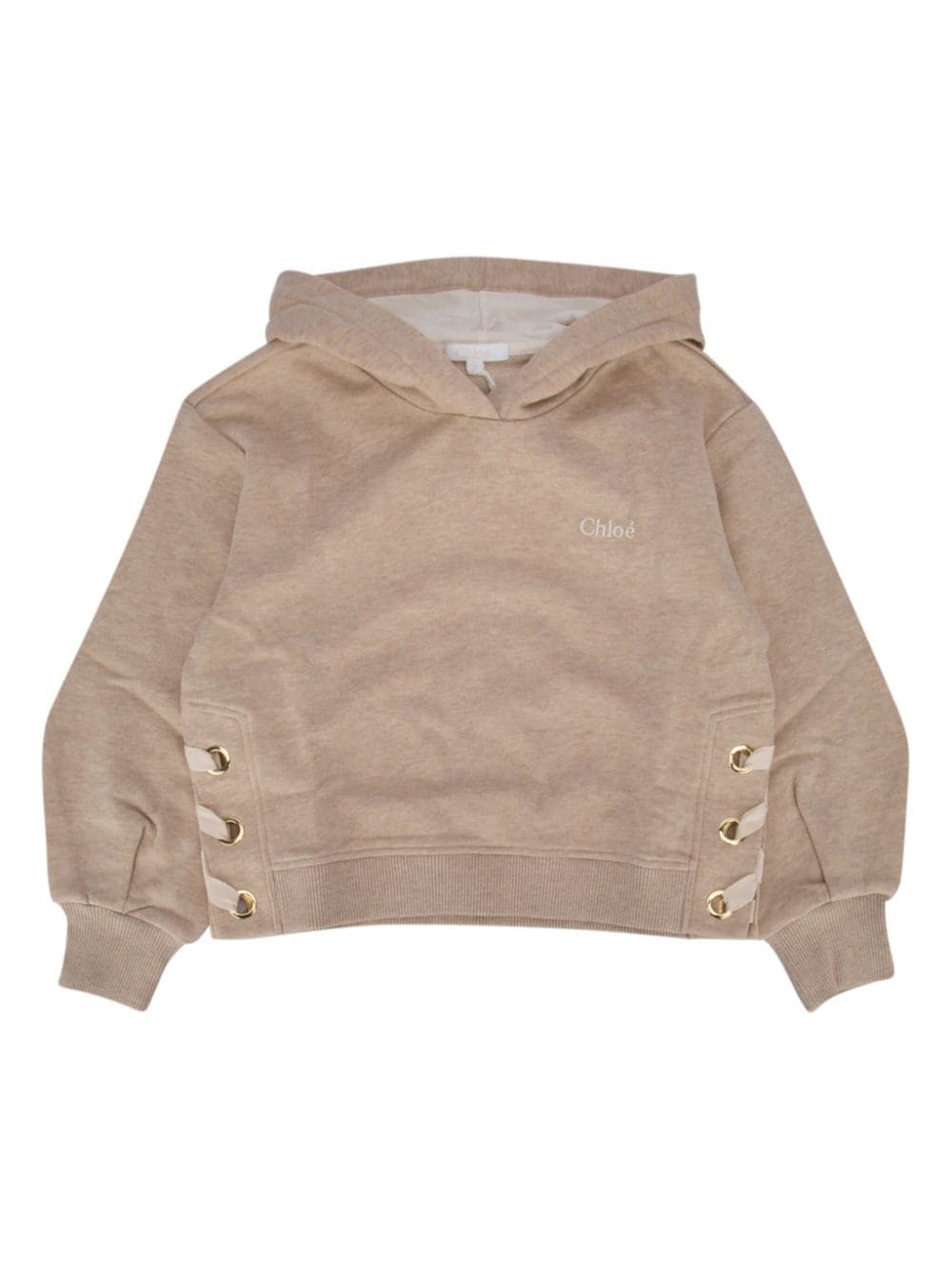 Chloé Kids fleece hoodie - Neutrals von Chloé Kids