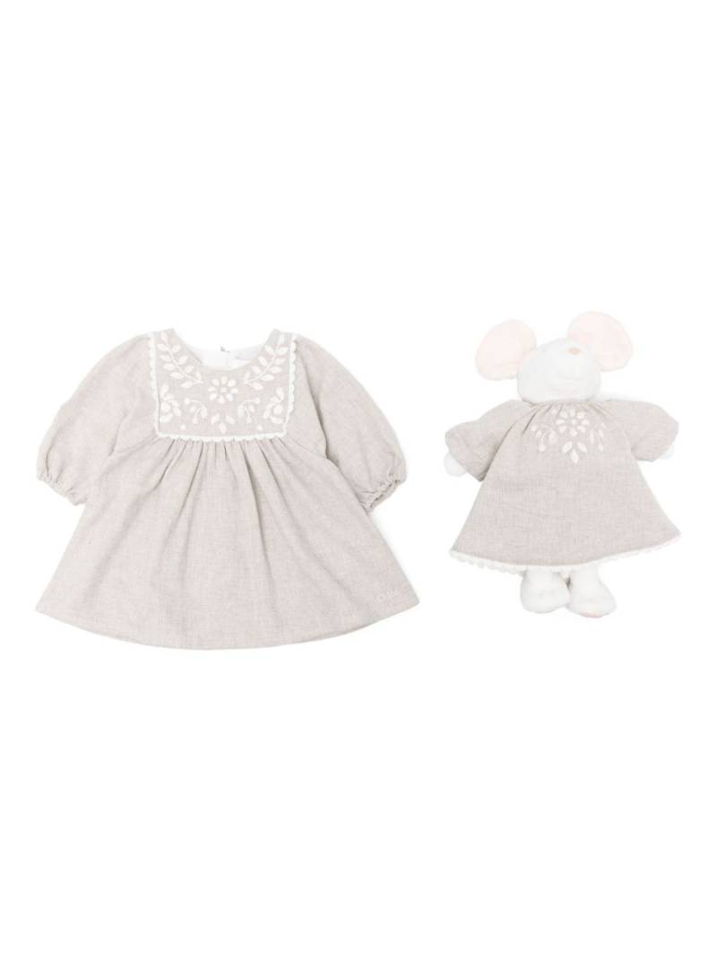 Chloé Kids floral-embroidered cotton gift set - Neutrals von Chloé Kids