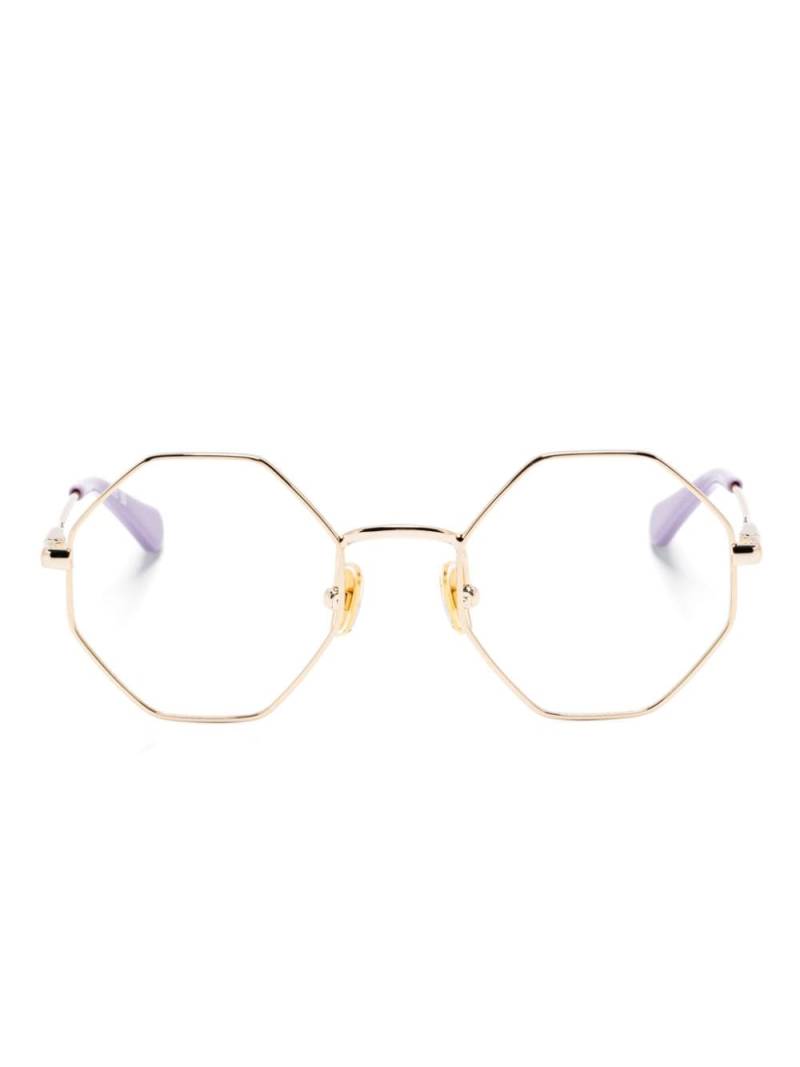 Chloé Kids hexagonal-frame glasses - Gold von Chloé Kids