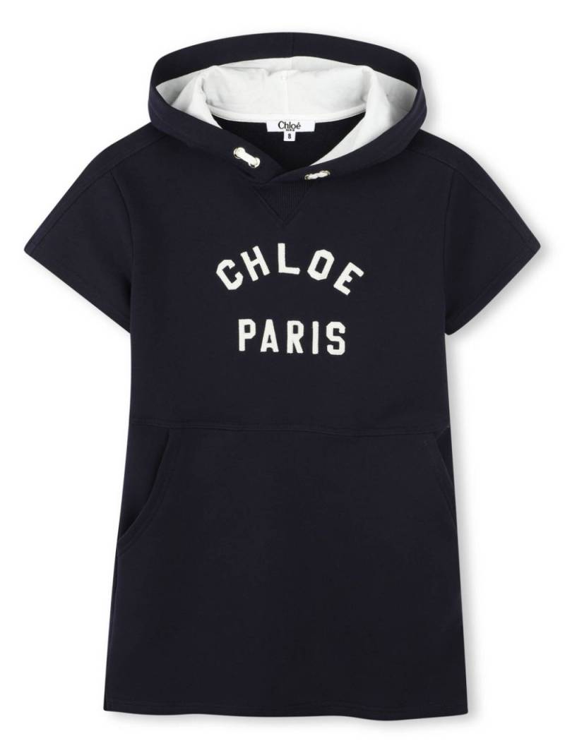 Chloé Kids hooded dress - Blue von Chloé Kids