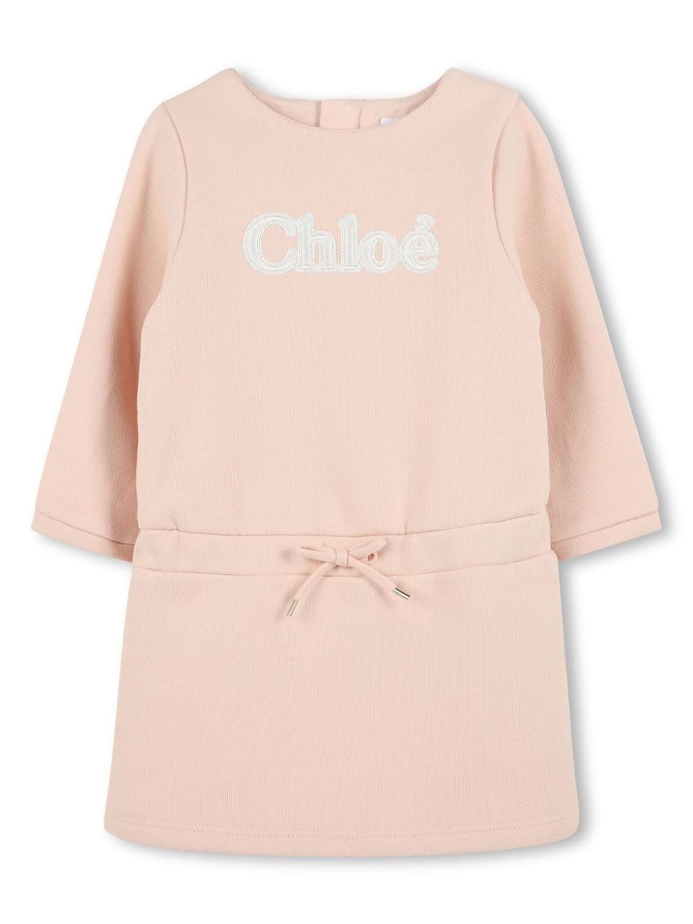 Chloé Kids logo-appliquéd dress - Pink von Chloé Kids