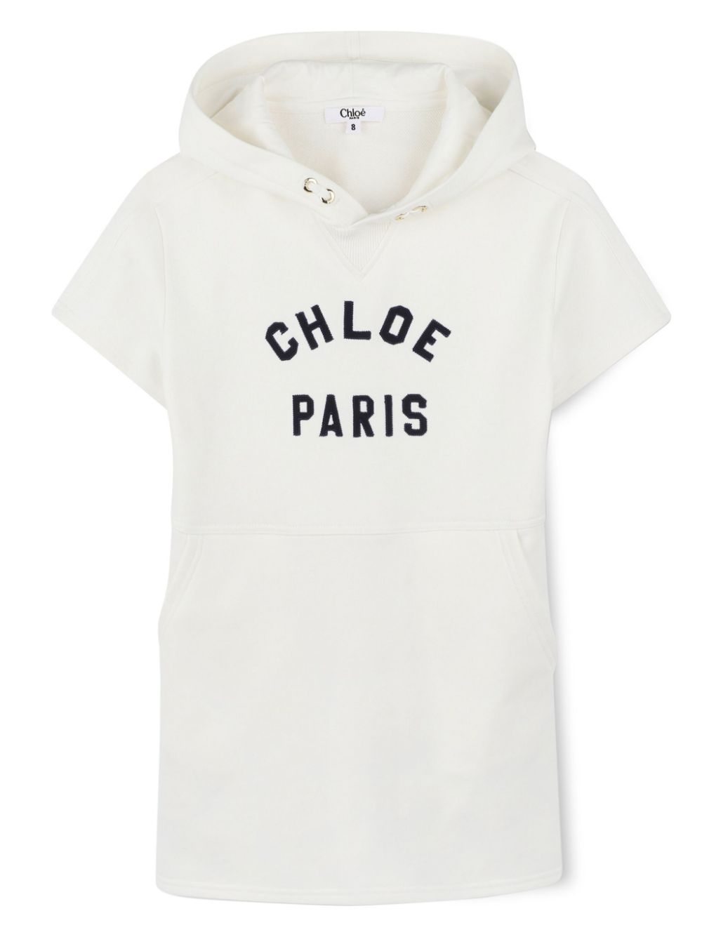 Chloé Kids logo-embroidered dress - White von Chloé Kids