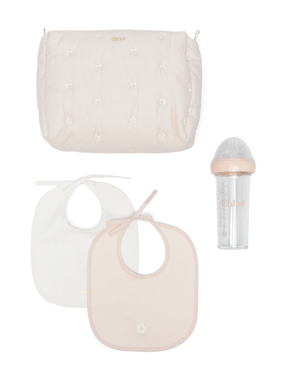 Chloé Kids logo-print bottle set - Neutrals von Chloé Kids